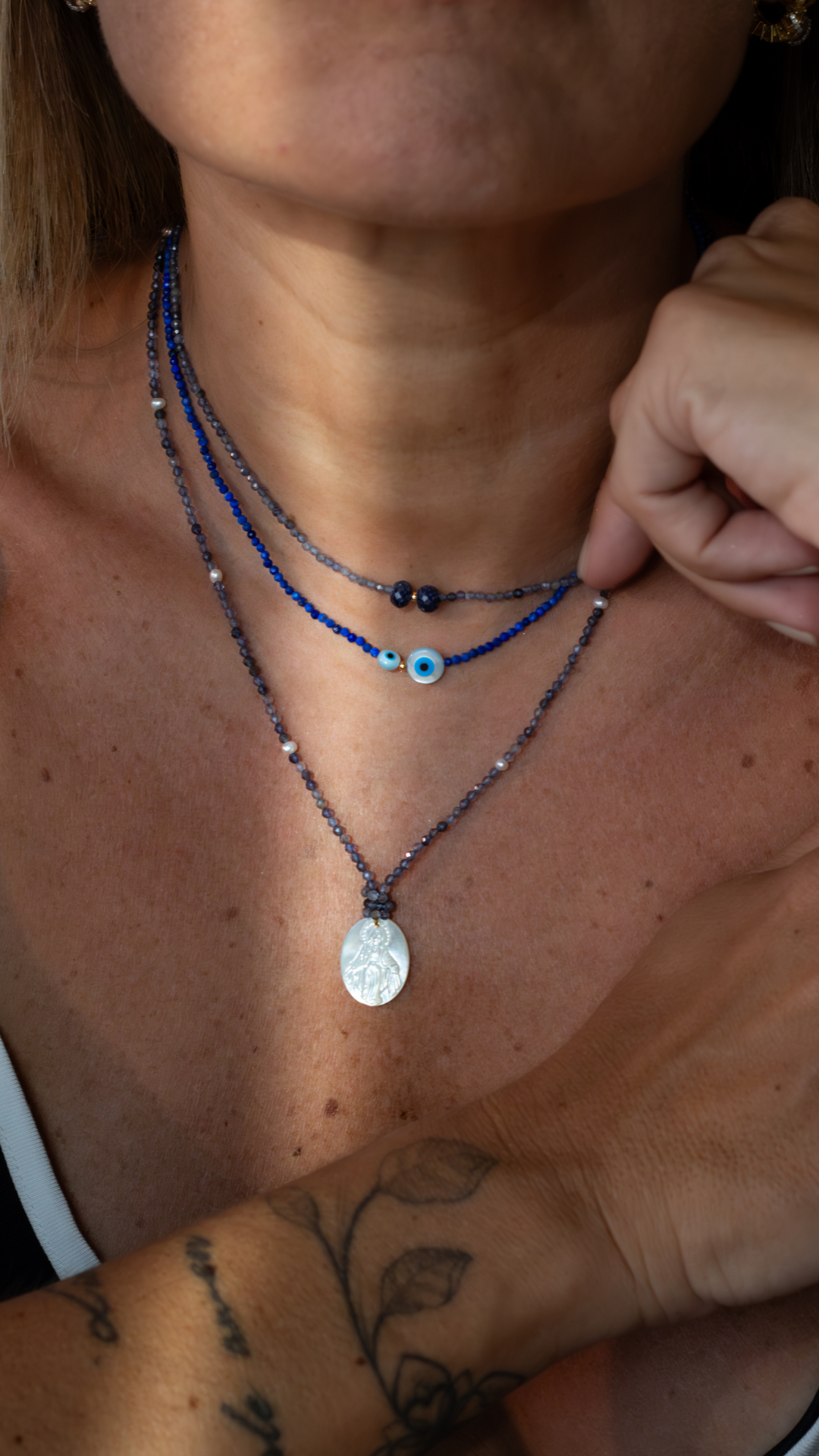 Colar Amar Iolita Safiras