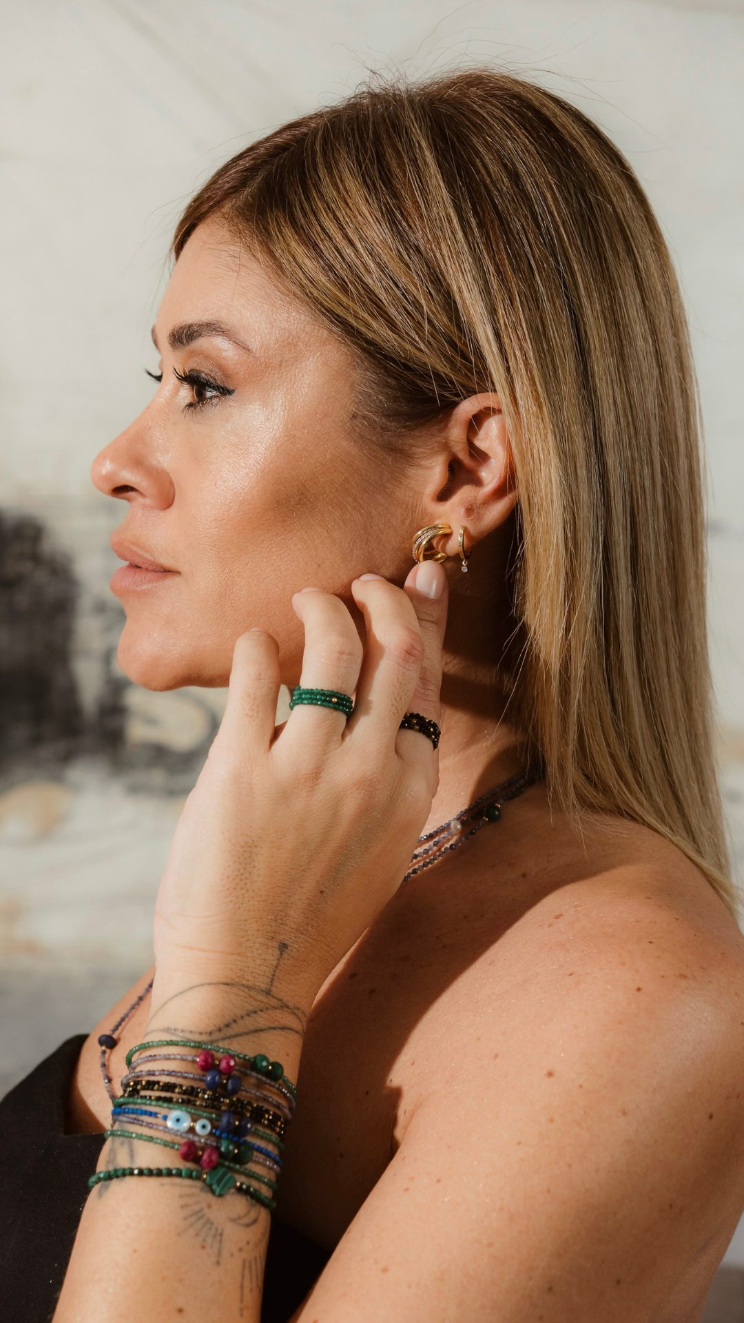 Pulseira Viver Jade Verde Rubis