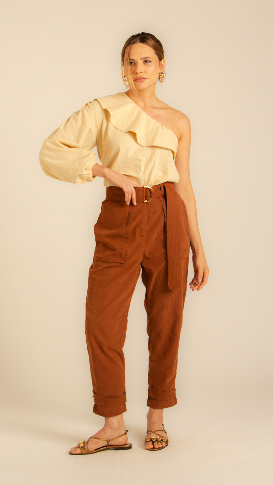 Blusa Jabô Harmonia Manteiga