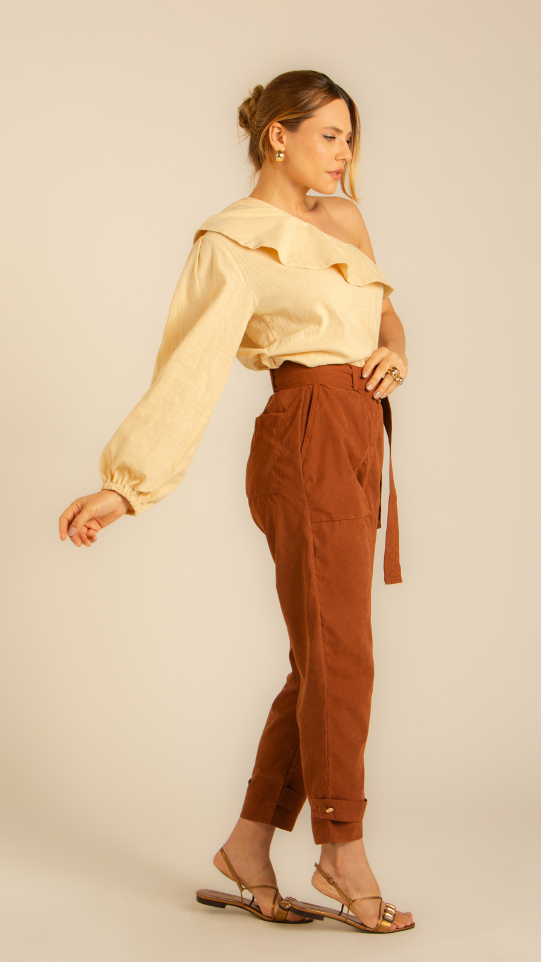 Blusa Jabô Harmonia Manteiga