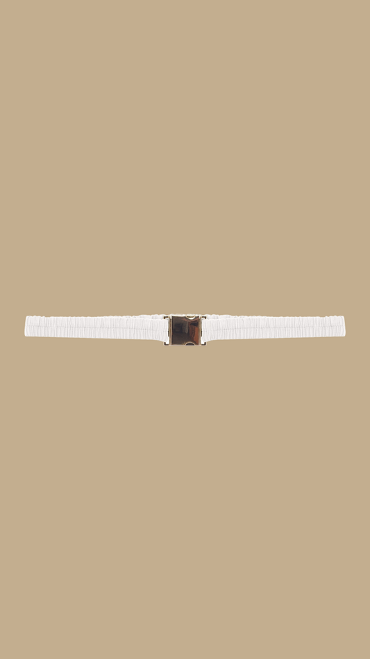 Cinto Franzidos Fulgor Off-White