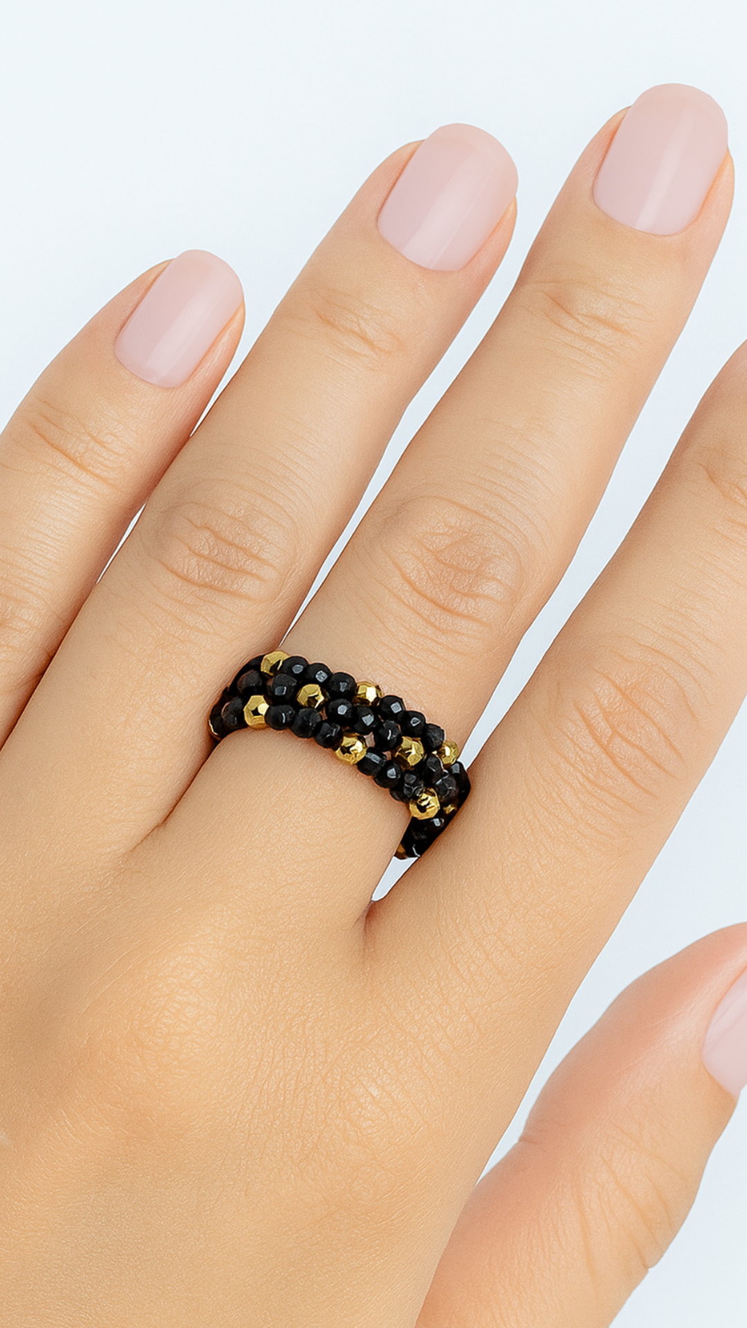 Anel Sorrir Espinelio Negro