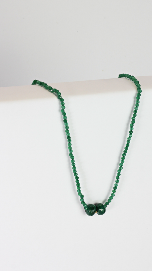 Colar Viver Jade Verde Esmeraldas