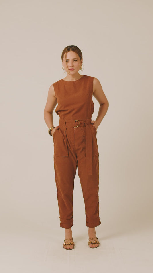 Calça Faixa Alfa Avelã