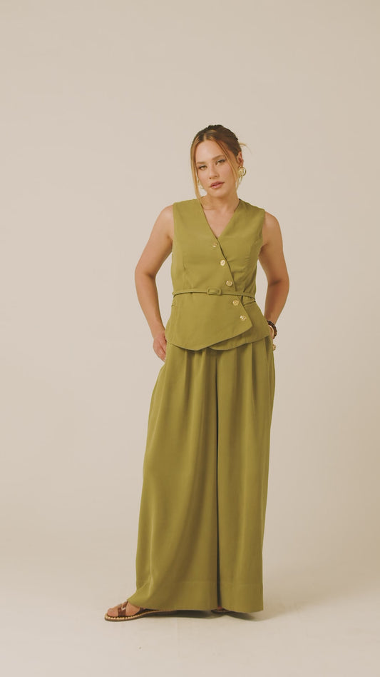 Maxi Pantalona Euforia Verde Oliva